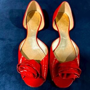 Roger Vivier Rose N'Roll Peep Toe Ballet Flat